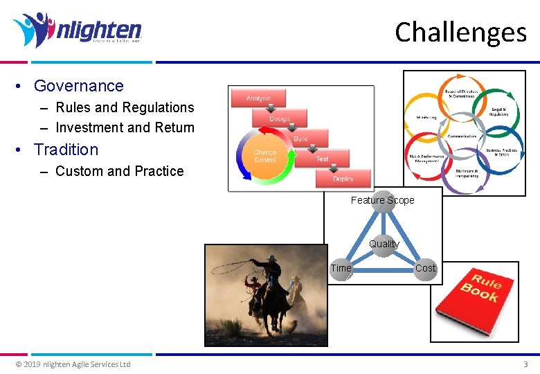 Challenges • Governance – Rules and Regulations – Investment and Return • Tradition –