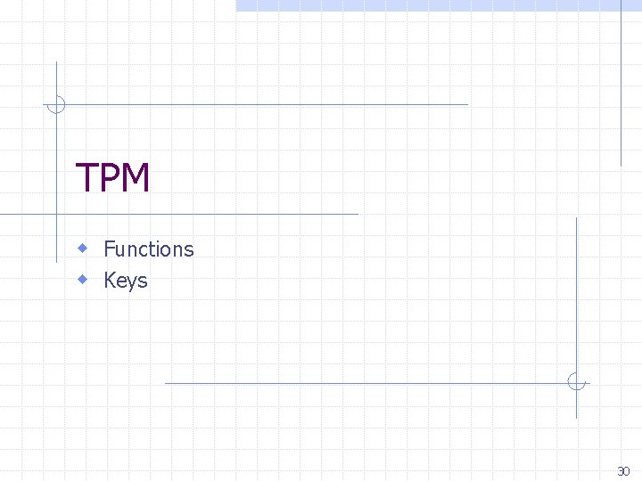 TPM w Functions w Keys 30 