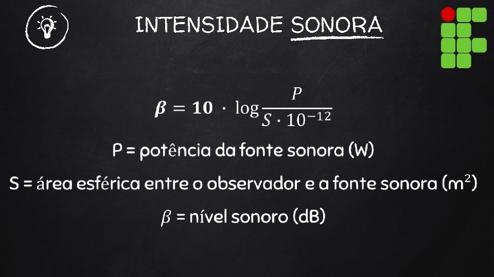 INTENSIDADE SONORA 
