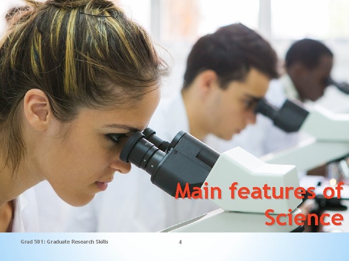 Main features of Science Grad 501: Graduate Research Skills 4 