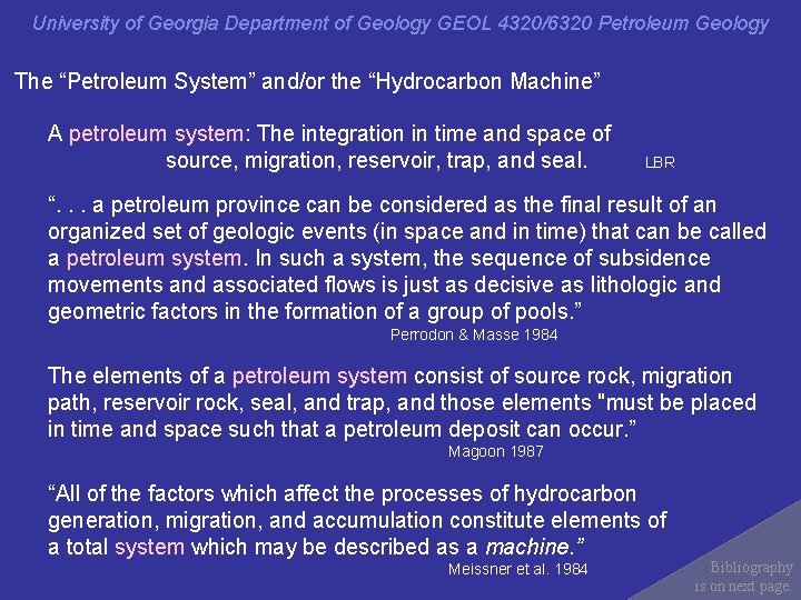 PS defns University of Georgia Department of Geology GEOL 4320/6320 Petroleum Geology The “Petroleum