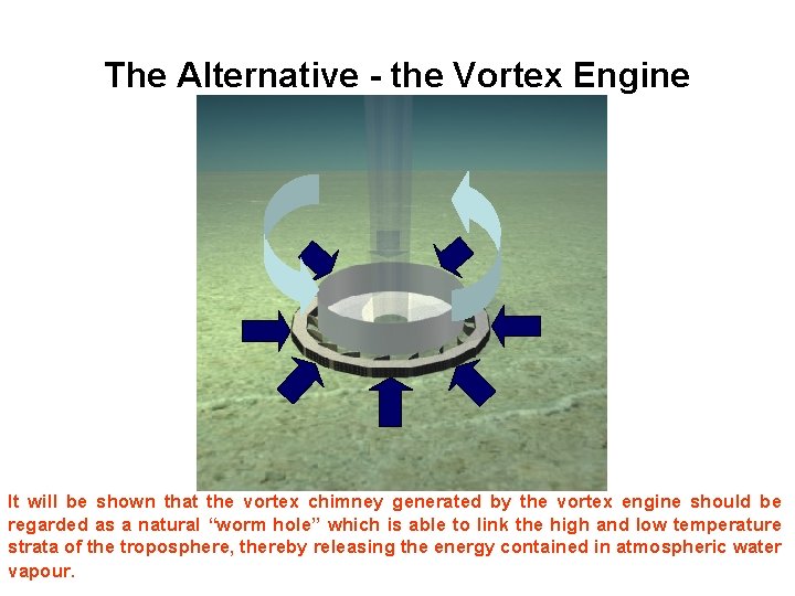The Alternative - the Vortex Engine It will be shown that the vortex chimney The Alternative - the Vortex Engine It will be shown that the vortex chimney