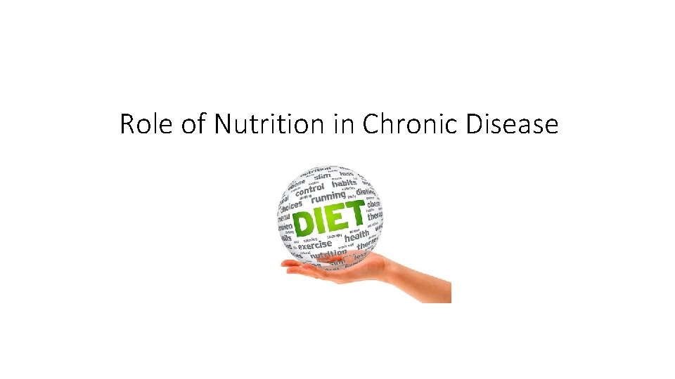 Role of Nutrition in Chronic Disease 