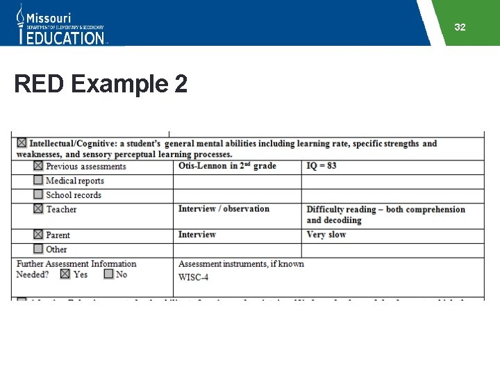32 RED Example 2 
