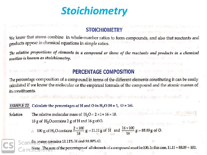 Stoichiometry 