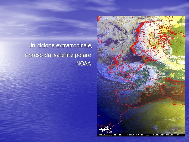 Un ciclone extratropicale, ripreso dal satellite polare NOAA 