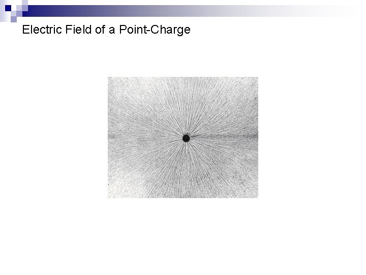 Electric Field of a Point-Charge 