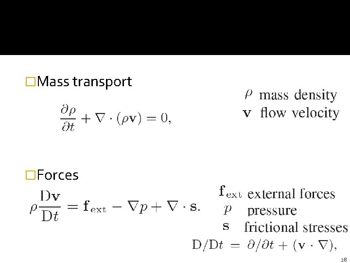 �Mass transport �Forces 28 