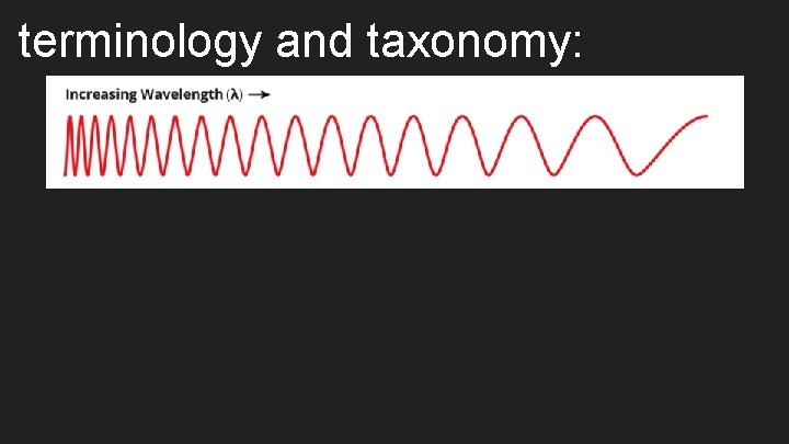 terminology and taxonomy: 