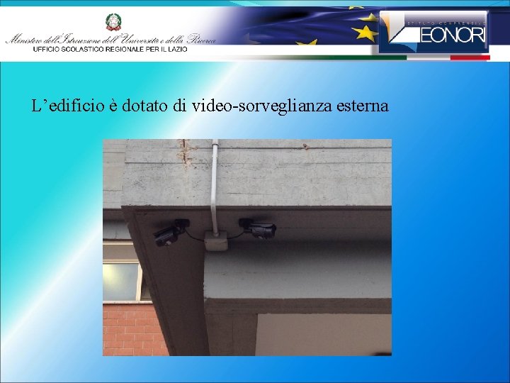 L’edificio è dotato di video-sorveglianza esterna 
