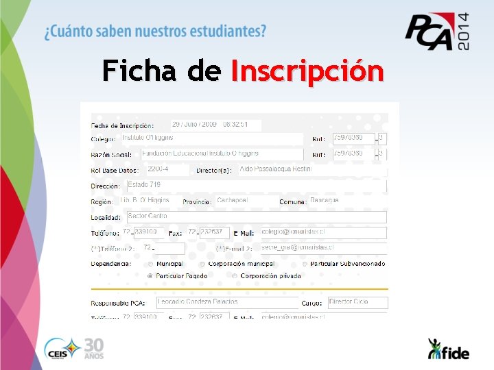 Ficha de Inscripción 