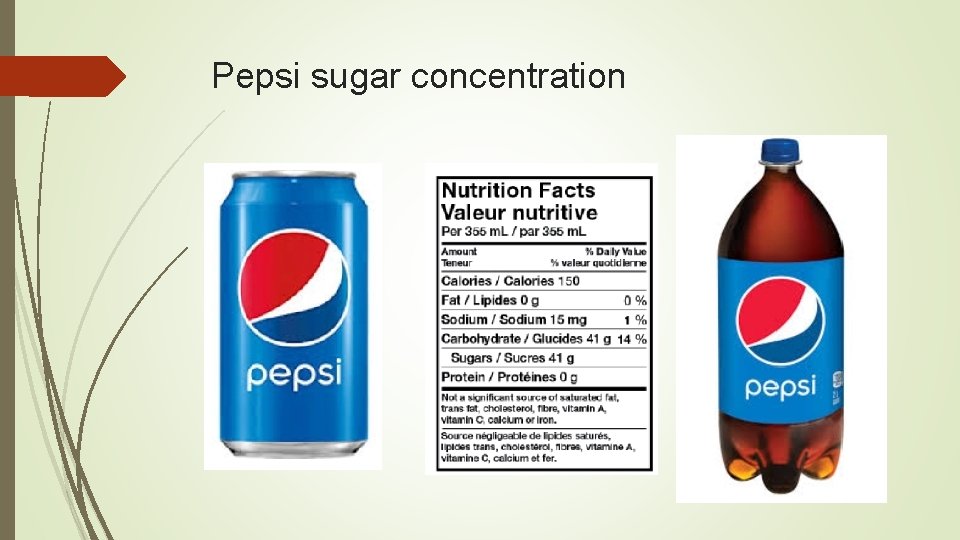 Pepsi sugar concentration 