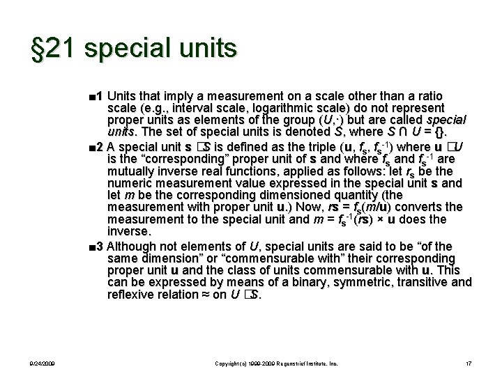 § 21 special units ■ 1 Units that imply a measurement on a scale