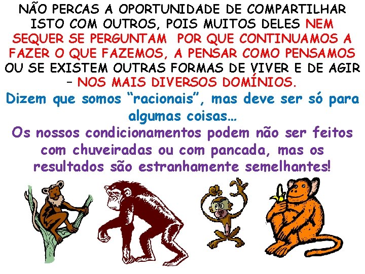NÃO PERCAS A OPORTUNIDADE DE COMPARTILHAR ISTO COM OUTROS, POIS MUITOS DELES NEM SEQUER