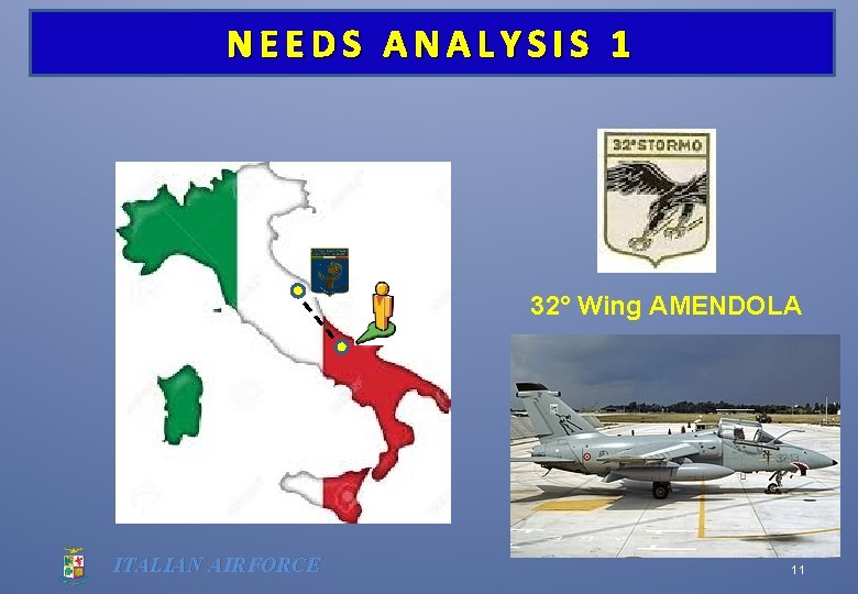 NEEDS ANALYSIS 1 32° Wing AMENDOLA ITALIAN AIRFORCE 11 