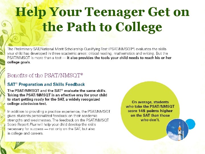 Help Your Teenager Get on the Path to College 