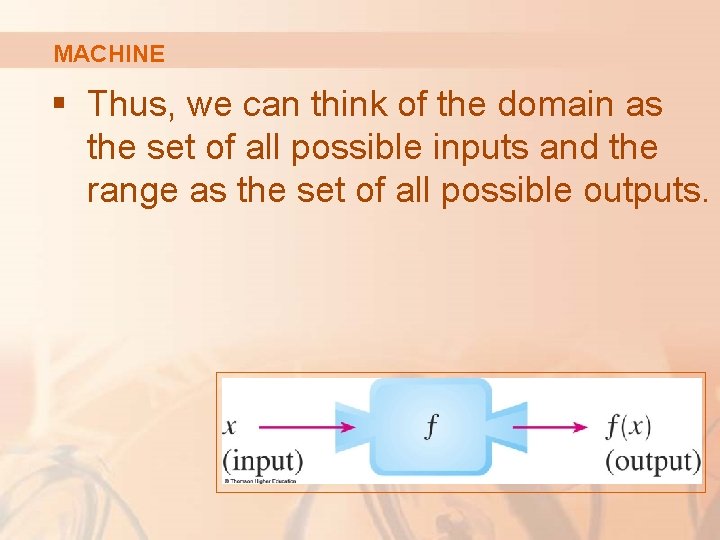 MACHINE § Thus, we can think of the domain as the set of all