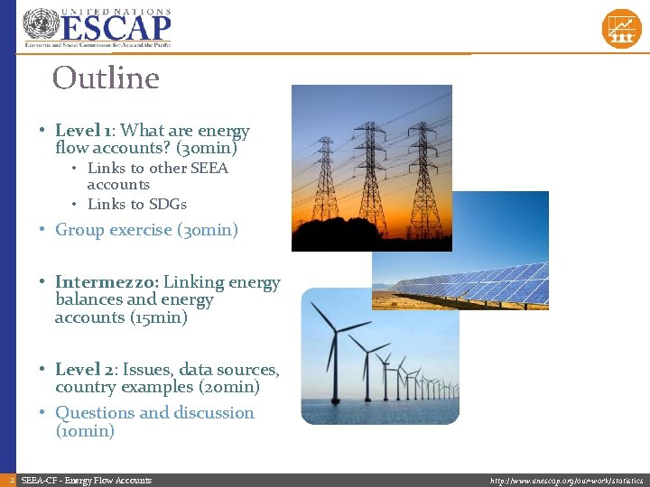 Outline • Level 1: What are energy flow accounts? (30 min) • Links to