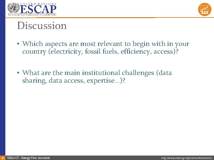 Discussion • Which aspects are most relevant to begin with in your country (electricity,