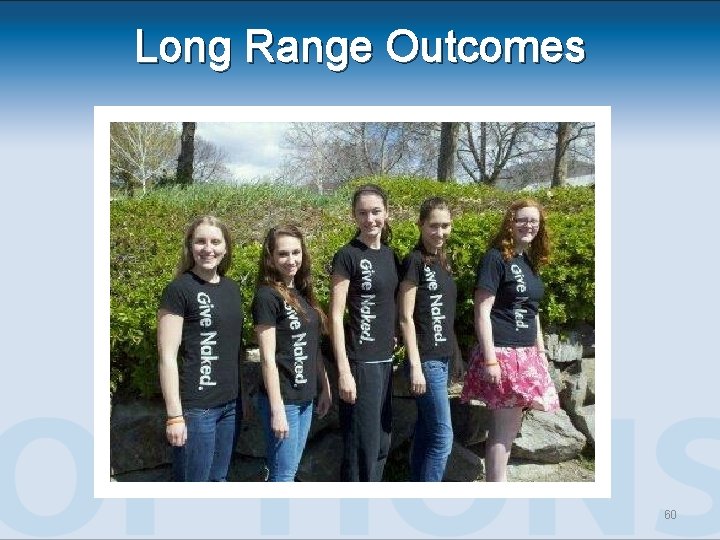 Long Range Outcomes 60 Long Range Outcomes 60