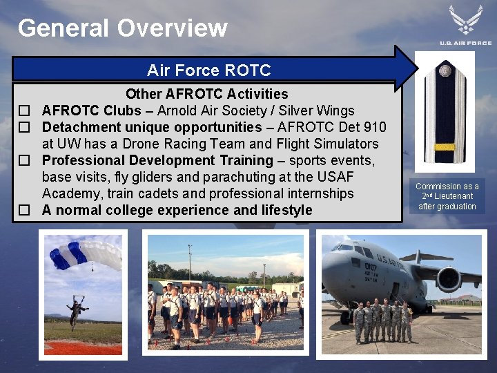General Overview Air Force ROTC � � Other AFROTC Activities AFROTC Clubs – Arnold