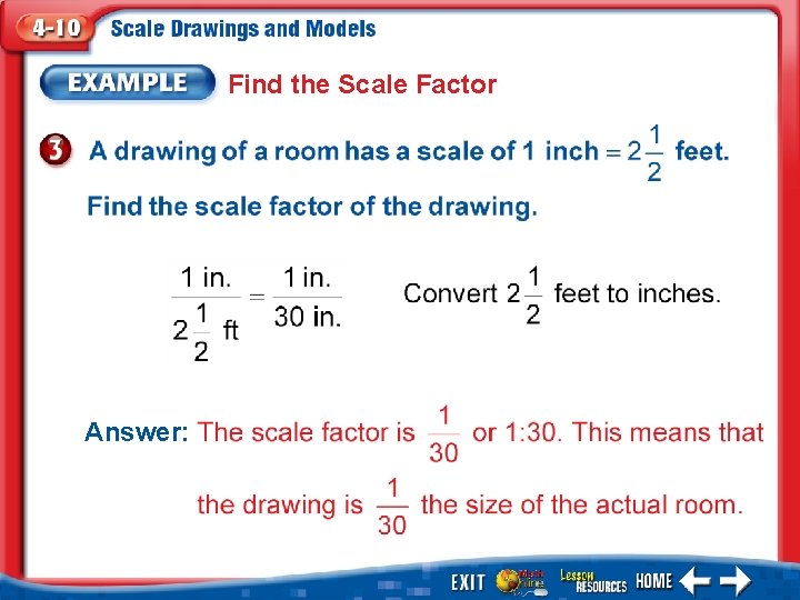 Find the Scale Factor Answer: 