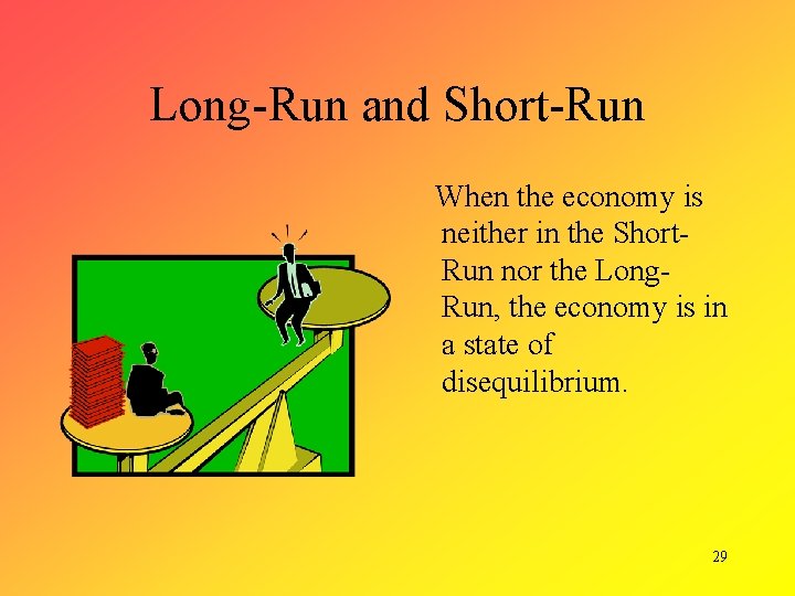 Long-Run and Short-Run When the economy is neither in the Short. Run nor the