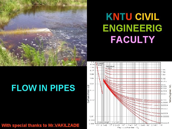 ` FLOW IN PIPES With special thanks to Mr. VAKILZADE KNTU CIVIL ENGINEERIG FACULTY