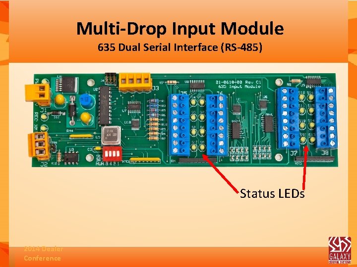 Multi-Drop Input Module 635 Dual Serial Interface (RS-485) Status LEDs 2014 Dealer Conference 