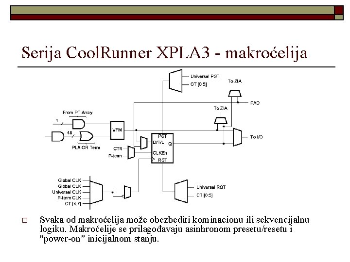 Serija Cool. Runner XPLA 3 - makroćelija o Svaka od makroćelija može obezbediti kominacionu