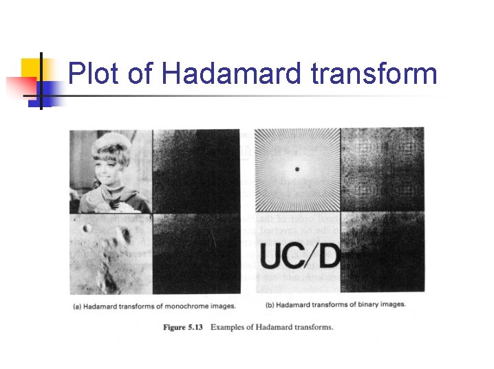 Plot of Hadamard transform 