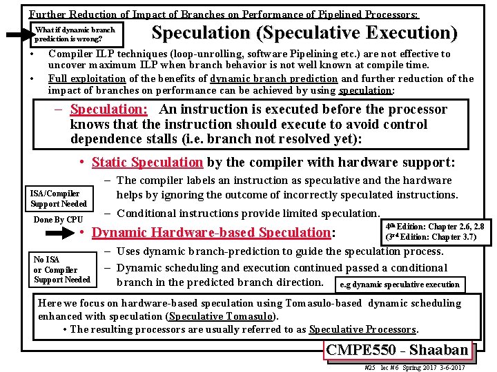 Further Reduction of Impact of Branches on Performance of Pipelined Processors: What if dynamic