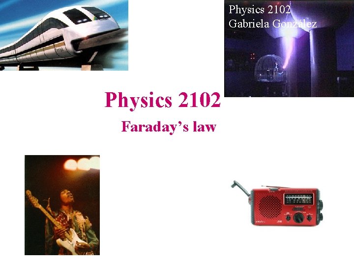 Physics 2102 Gabriela González Physics 2102 Faraday’s law 