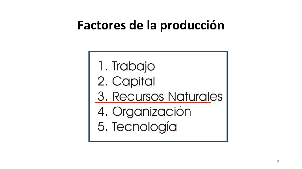 Factores de la producción 8 