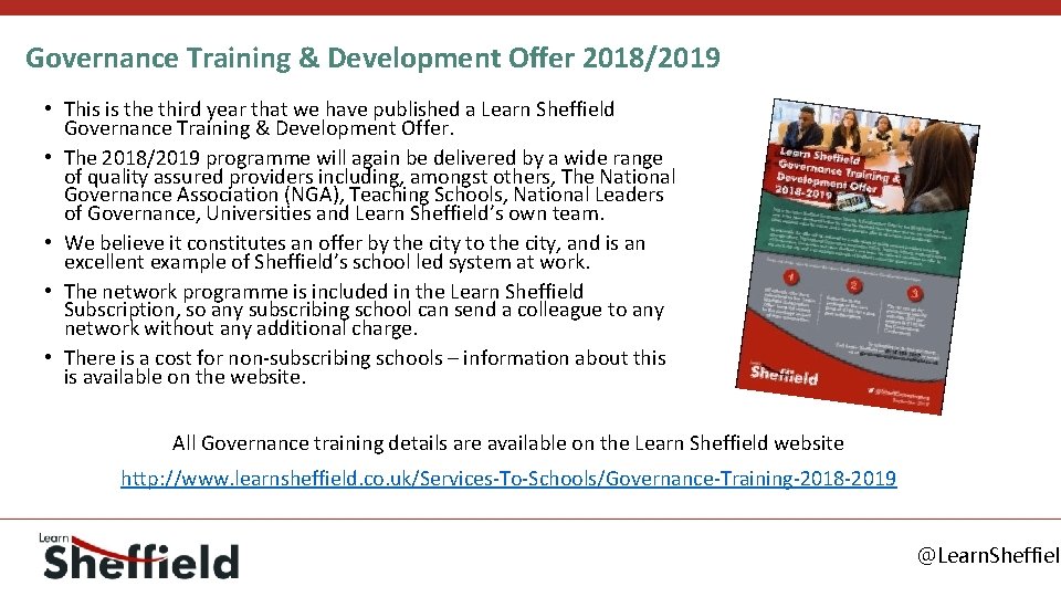 Governance Training & Development Offer 2018/2019 • This is the third year that we