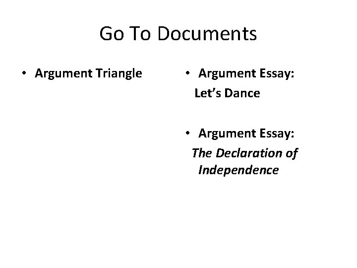 WRITING ARGUMENTS LETS DANCE BY EVA ARCE Metaphors