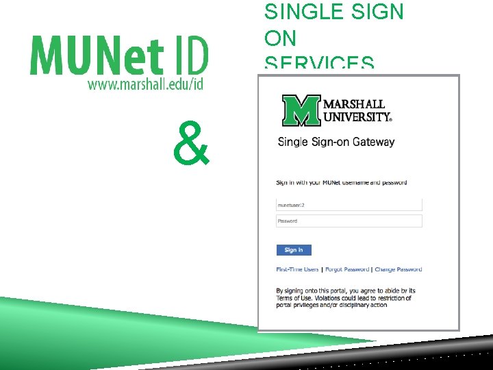 SINGLE SIGN ON SERVICES & 