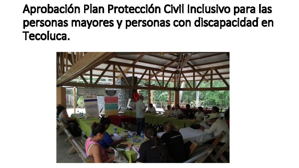 Aprobación Plan Protección Civil Inclusivo para las personas mayores y personas con discapacidad en