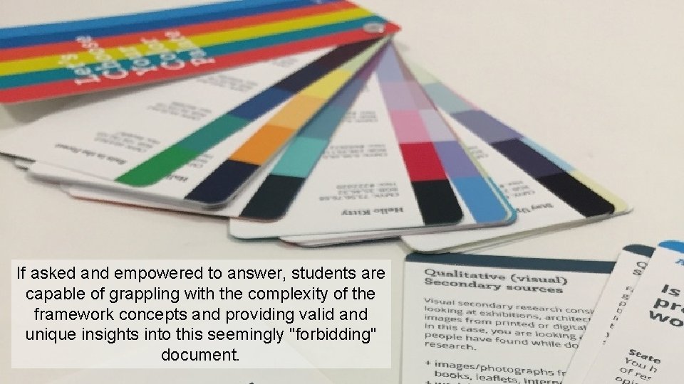 If asked and empowered to answer, students are capable of grappling with the complexity