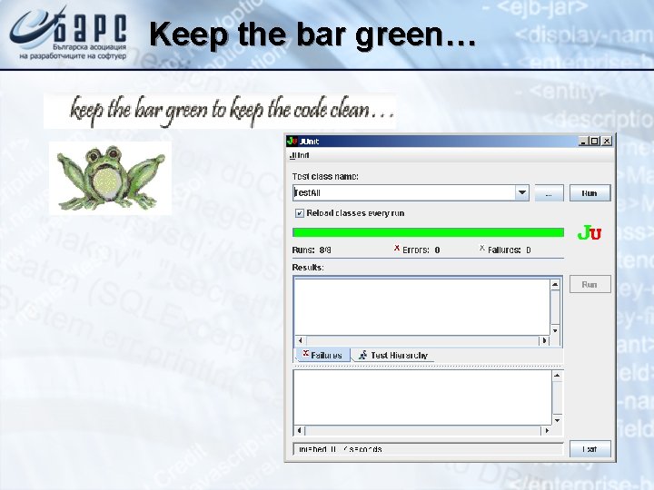 Keep the bar green… 