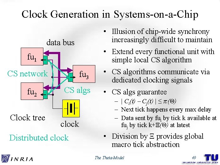 Clock Generation in Systems-on-a-Chip • Illusion of chip-wide synchrony increasingly difficult to maintain data