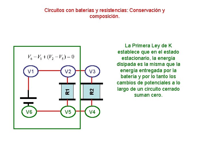 V 6 V 2 V 3 R 2 V 1 R 1 Circuitos con V 6 V 2 V 3 R 2 V 1 R 1 Circuitos con