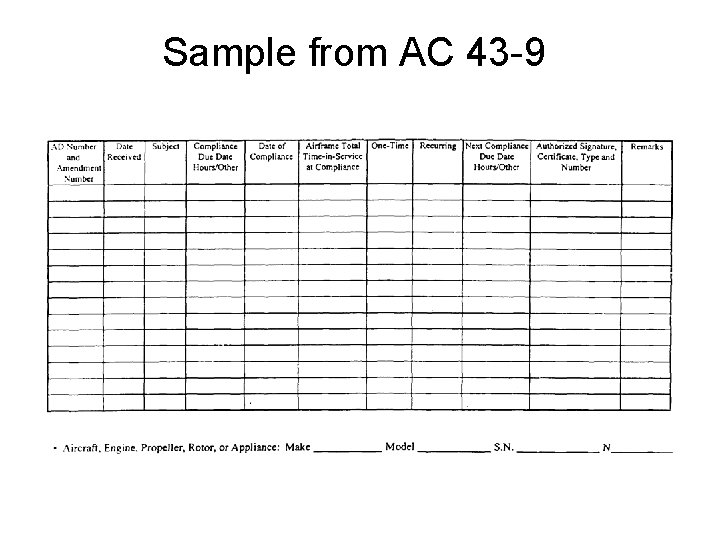 Sample from AC 43 -9 
