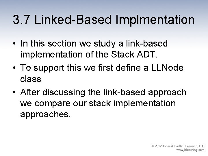 3. 7 Linked-Based Implmentation • In this section we study a link-based implementation of