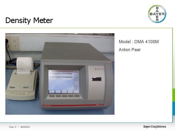 Density Meter Model : DMA 4100 M Anton Paar Page 13 • * •