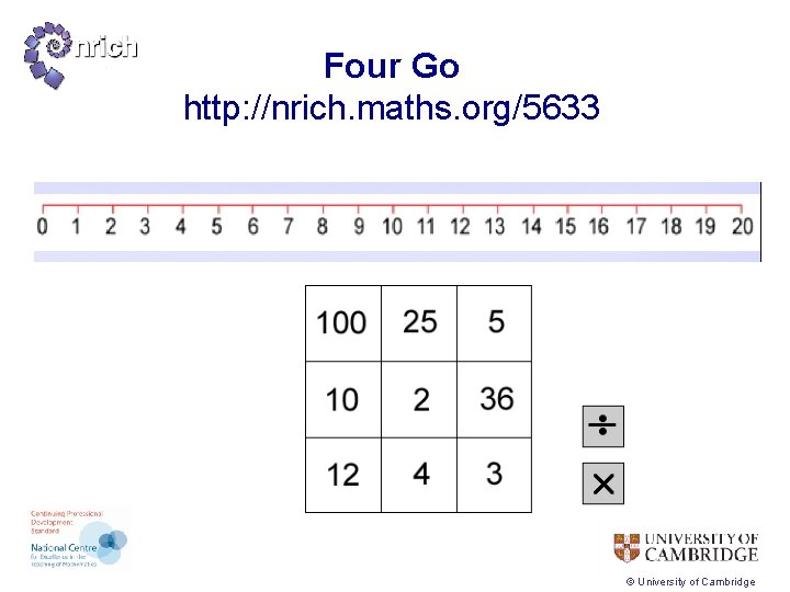 Four Go http: //nrich. maths. org/5633 © University of Cambridge 