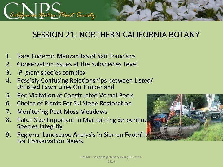 SESSION 21: NORTHERN CALIFORNIA BOTANY 1. 2. 3. 4. 5. 6. 7. 8. 9.