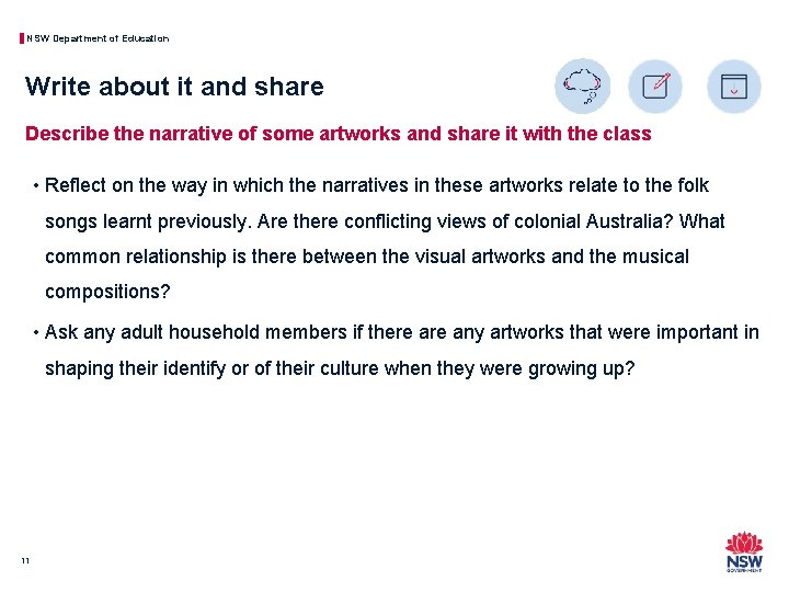 NSW Department of Education Write about it and share Describe the narrative of some NSW Department of Education Write about it and share Describe the narrative of some
