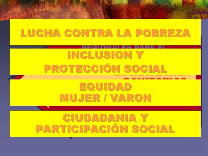 LUCHA CONTRA LA POBREZA ESTRATEGIAS NACIONALES / REGIONALES PARA EL DESARROLLO Y SOCIAL INCLUSION