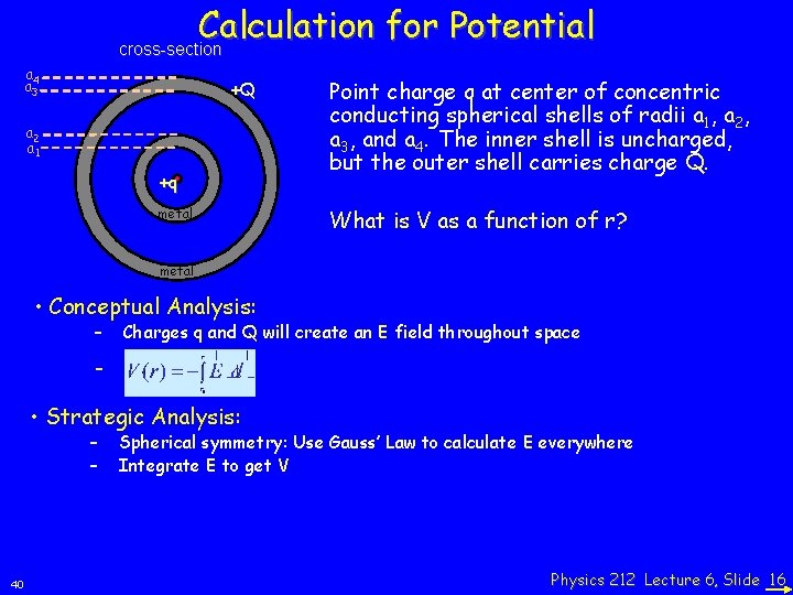Calculation for Potential cross-section a 4 a 3 +Q a 2 a 1 +q